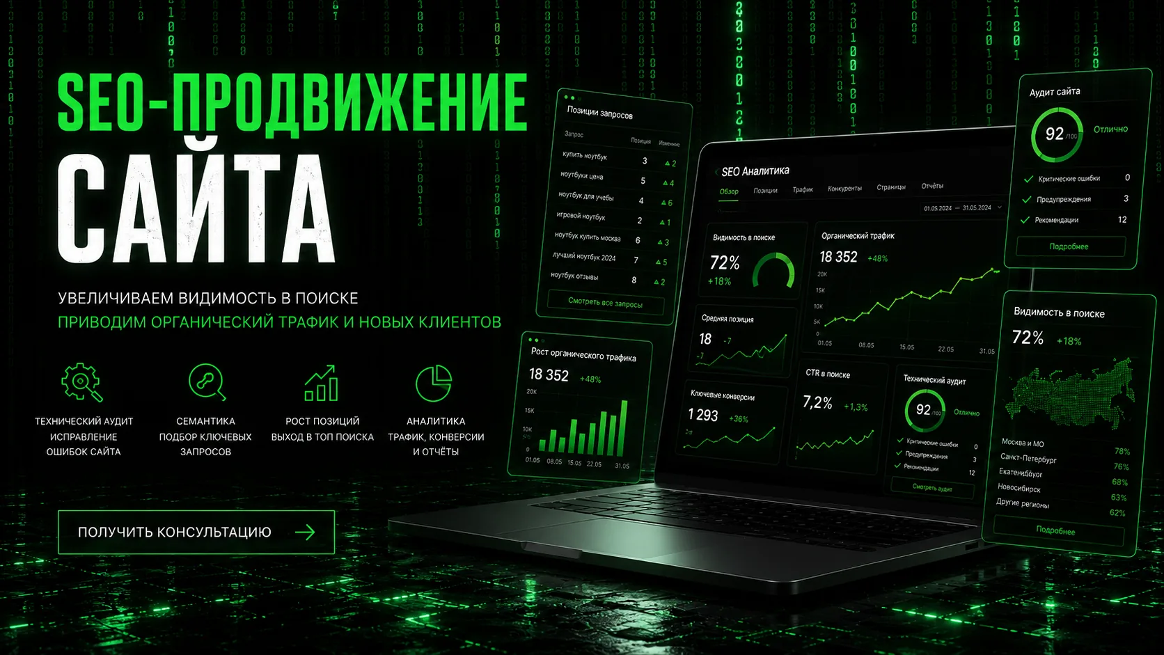 Баннер услуги SEO-продвижение сайта